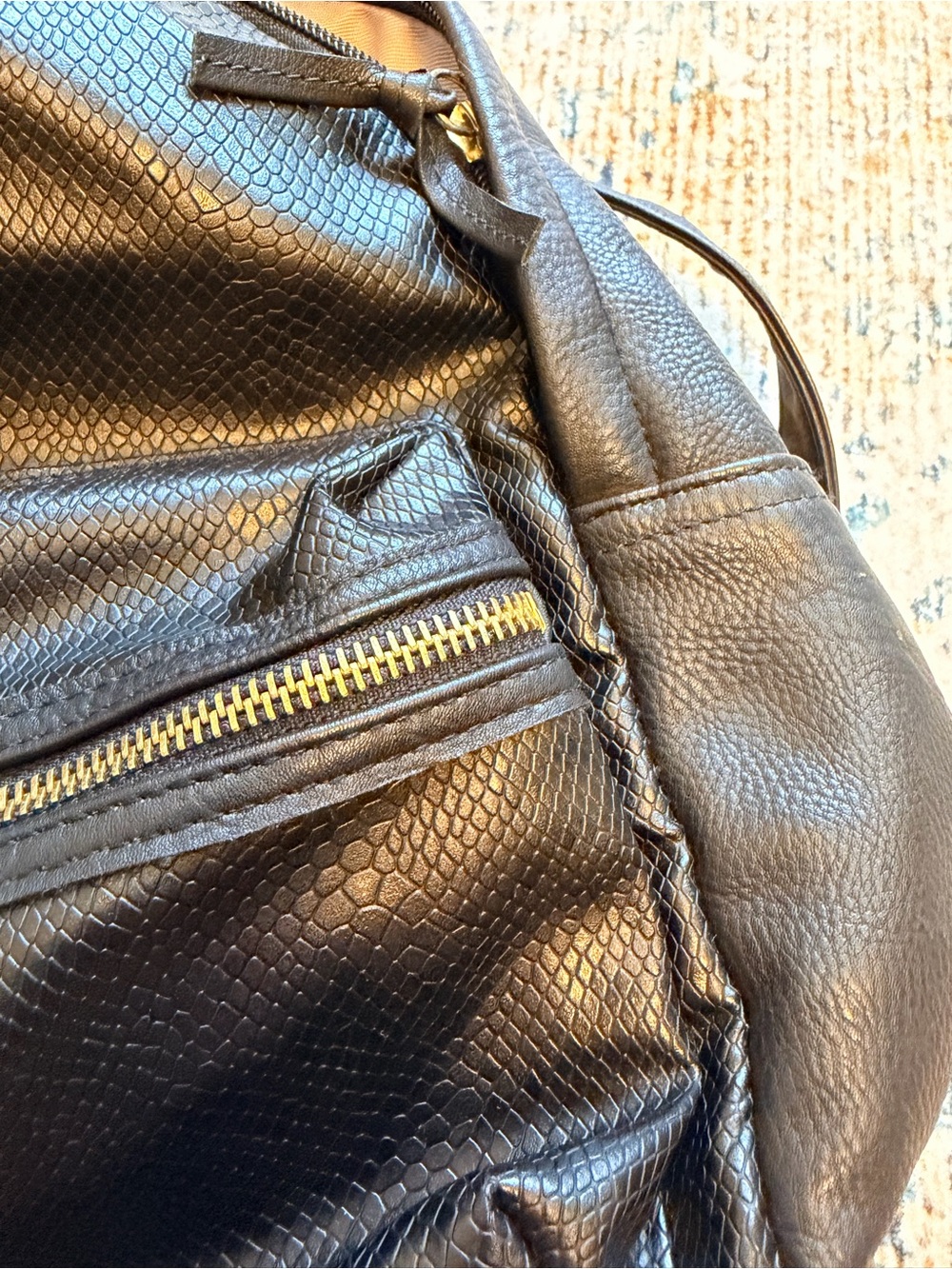 Classic Black Textured Mini Backpack - Mossimo - Picture 4 of 4